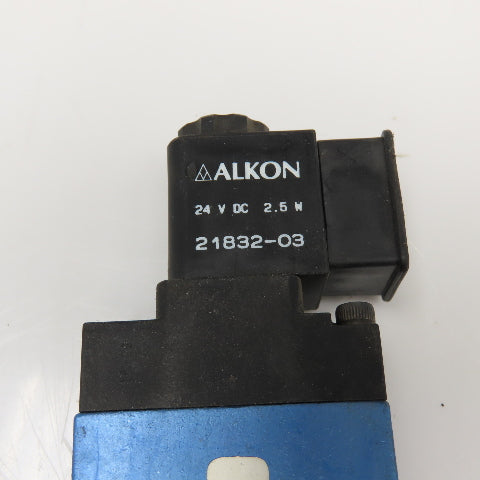 Alkon P-070DS-03-NLXP 5/2 Position Pneumatic Double Solenoid 24VDC Coil 1/4"NPT