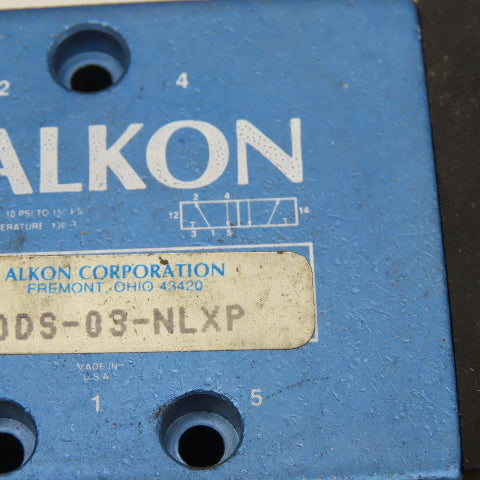 Alkon P-070DS-03-NLXP 5/2 Position Pneumatic Double Solenoid 24VDC Coil 1/4"NPT