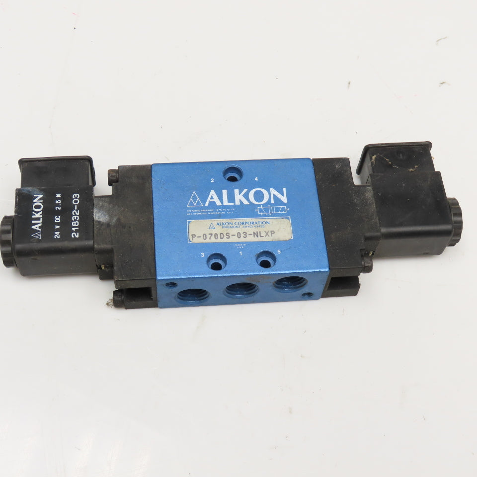 Alkon P-070DS-03-NLXP 5/2 Position Pneumatic Double Solenoid 24VDC Coil 1/4"NPT
