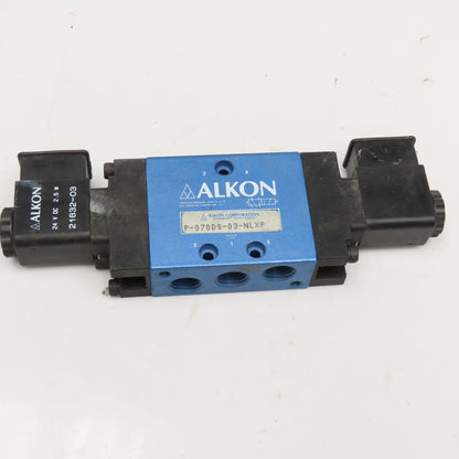 Alkon P-070DS-03-NLXP 5/2 Position Pneumatic Double Solenoid 24VDC Coil 1/4"NPT