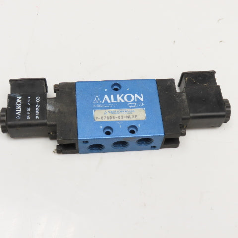 Alkon P-070DS-03-NLXP 5/2 Position Pneumatic Double Solenoid 24VDC Coil 1/4"NPT