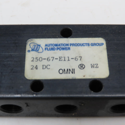 Automation Products 250-67-E11-67 1/8" NPT 5 Port Solenoid Pneumatic Valve 24VDC
