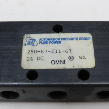 Automation Products 250-67-E11-67 1/8" NPT 5 Port Solenoid Pneumatic Valve 24VDC