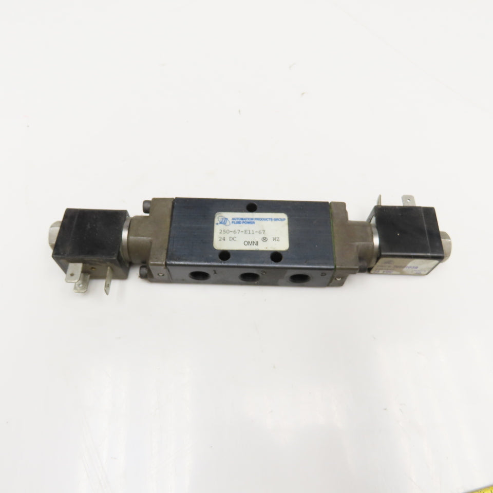 Automation Products 250-67-E11-67 1/8" NPT 5 Port Solenoid Pneumatic Valve 24VDC