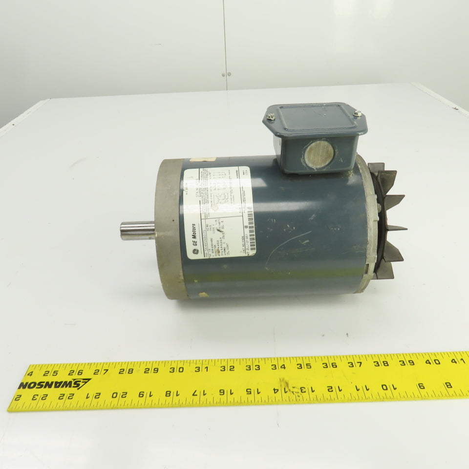 GE 5K49SN8075 1.5HP AC Electric Motor 1725RPM 230/460 3PH 145TC Fr. No Fan Cover