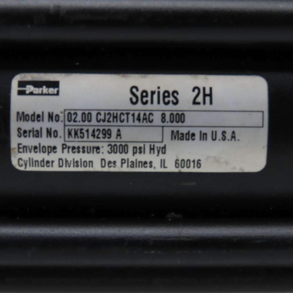 Parker 02.00 CJ2HCT14AC 8.00 2" Bore 8" Stroke Hydraulic Cylinder Parts/Repair