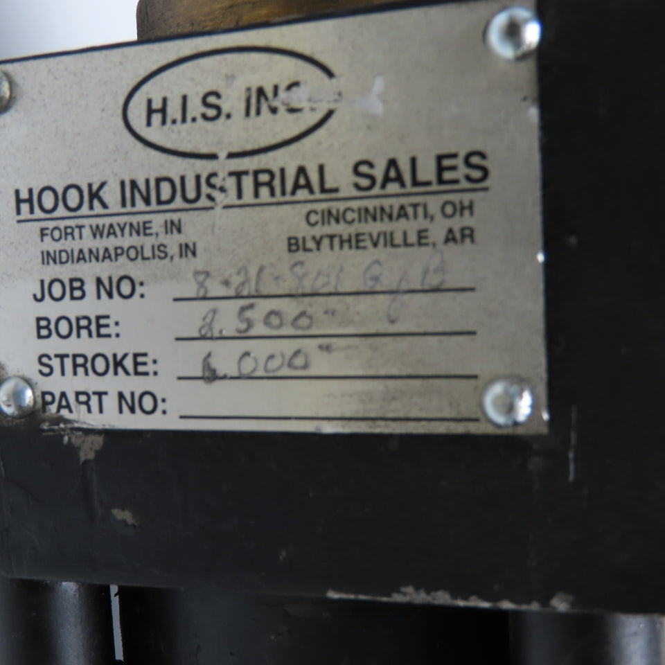 2-1/2" Bore 6" Stroke Hydraulic Double Acting Cylinder 1-3/4" Rod