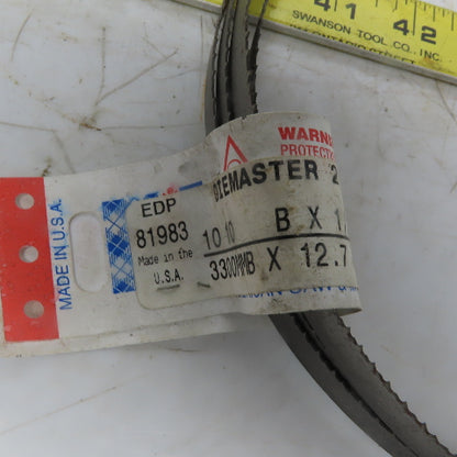 Lenox Diemaster 2 Welded Bandsaw Blade: 10' 10" Long, 0.025" Thick 10/14 TPI