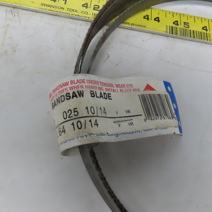Lenox Diemaster 2 Welded Bandsaw Blade: 10' 10" Long, 0.025" Thick 10/14 TPI