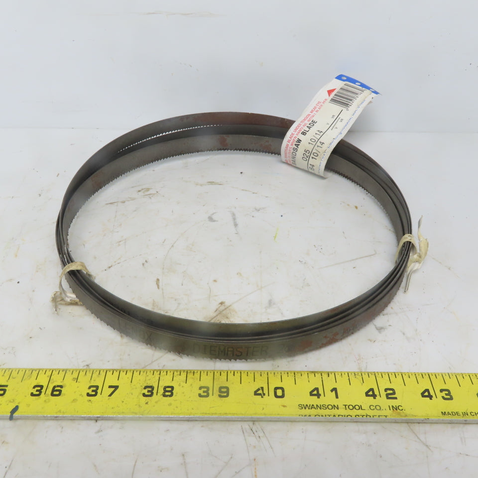 Lenox Diemaster 2 Welded Bandsaw Blade: 10' 10" Long, 0.025" Thick 10/14 TPI