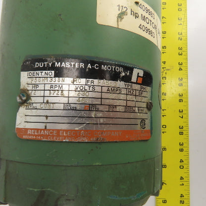 Reliance P56H1338N 1/2HP AC Electric Motor 1725RPM 230/460V 3PH FA56C Frame