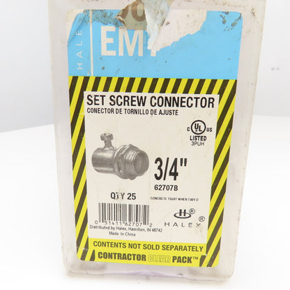 Halex 62707B 3/4" EMT Ridge Conduit Box Connector Lot Of 20