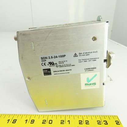 Sola SDN 2.5-24-100P 24V DC Power Supply 115/230V AC Input