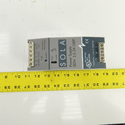 Sola SDN 2.5-24-100P 24V DC Power Supply 115/230V AC Input