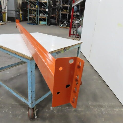 108" x 5" x 1-5/8" 50E Shaved Pin Pallet Racking Beam Shelf 6,150lb Lot of 1 NEW