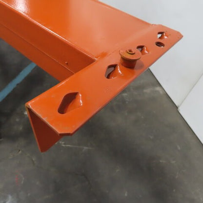 108" x 5" x 1-5/8" 50E Shaved Pin Pallet Racking Beam Shelf 6,150lb Lot of 1 NEW