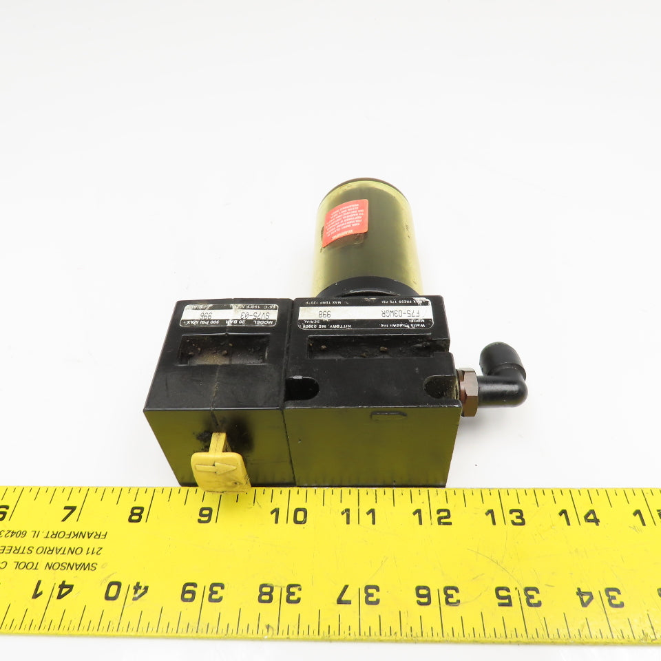Watts F75-03WGR SV75-03 3/8" NPT Compressed Air Filter & Shut Off 175PSI