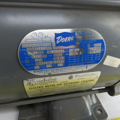 Doerr LR-19363 5HP Hazardous Loc Electric Motor 1750RPM 230/460V 3PH N184T Frame