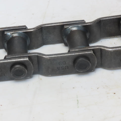 Rexnord WH82 Welded Steel Mill Chain 39 Links W/6 Weldon Attachments