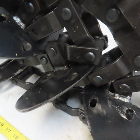 Rexnord WH82 Welded Steel Mill Chain 39 Links W/6 Weldon Attachments