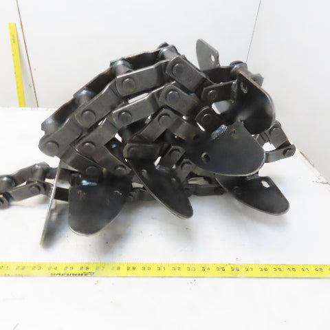 Rexnord WH82 Welded Steel Mill Chain 39 Links W/6 Weldon Attachments