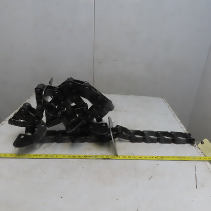 Rexnord WH82 Welded Steel Mill Chain 39 Links W/6 Weldon Attachments