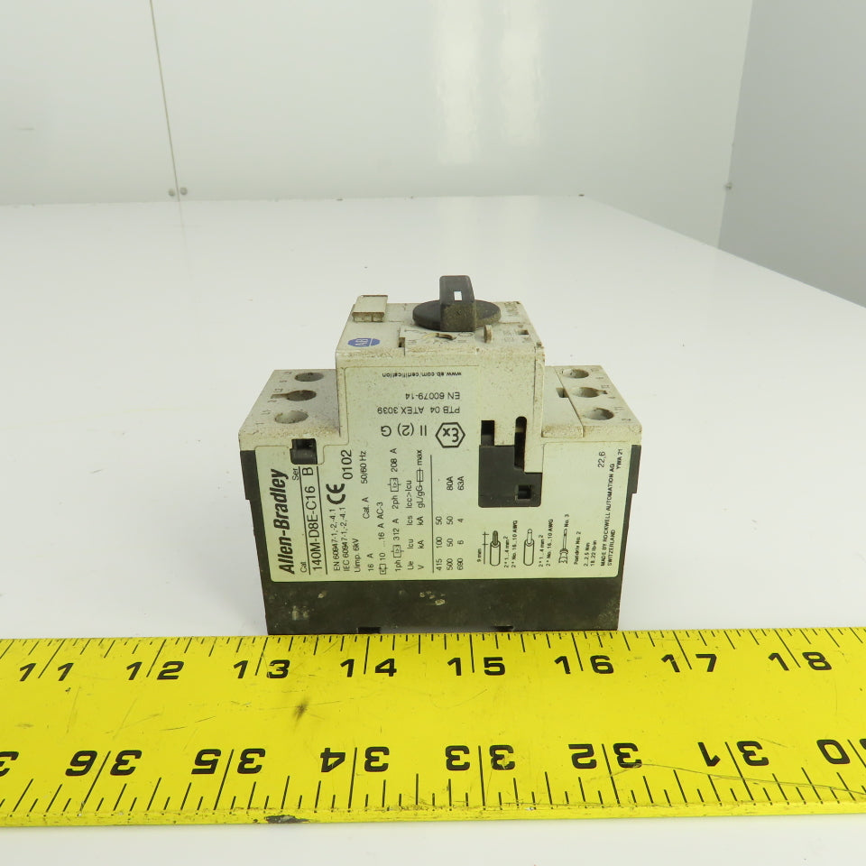 Allen Bradley 140M-D8E-C16 Ser B 16A Motor Starter Circuit Breaker