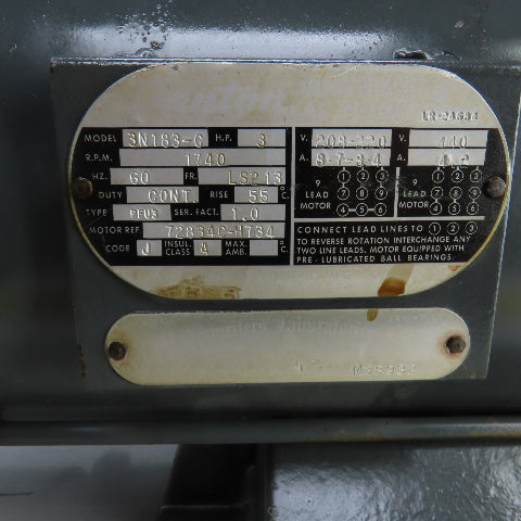Dayton 3N183-C 3HP Hazardous Location Motor 1740RPM 220/440V 3PH LS213 Frame