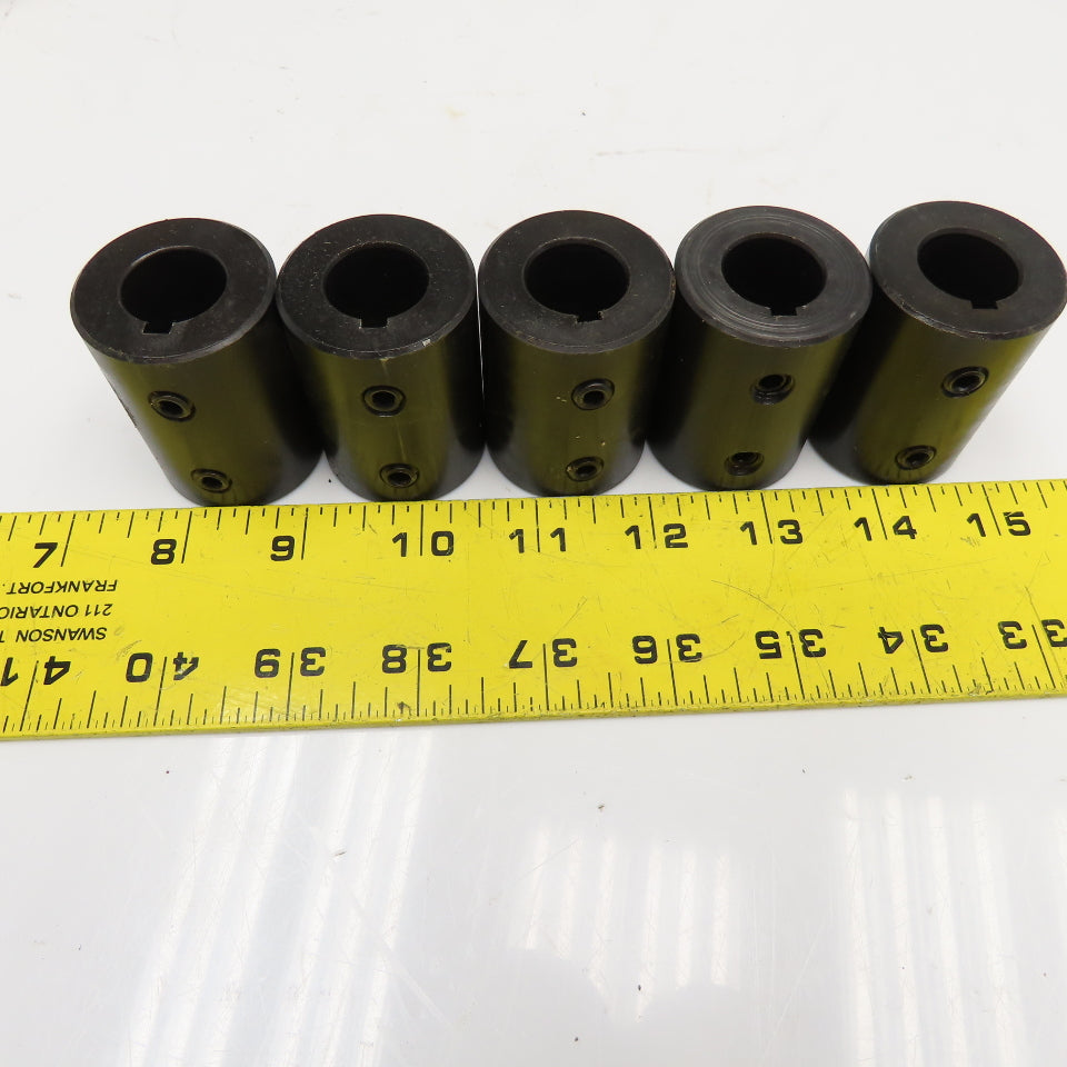 Climax RC-075-KW 3/4" Bore 3/16" Keyed Ridged Shaft Coupling Set Screw Lot Of 5