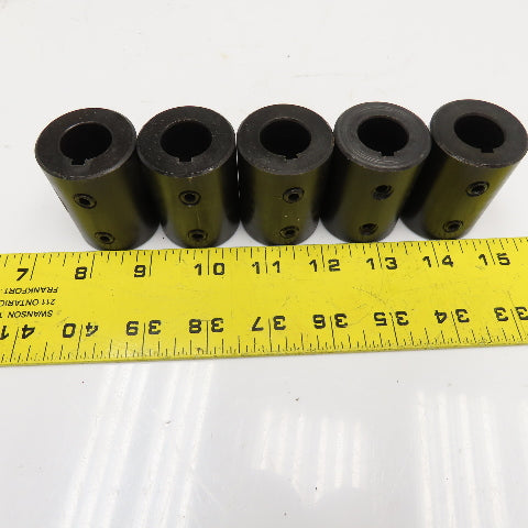 Climax RC-075-KW 3/4" Bore 3/16" Keyed Ridged Shaft Coupling Set Screw Lot Of 5