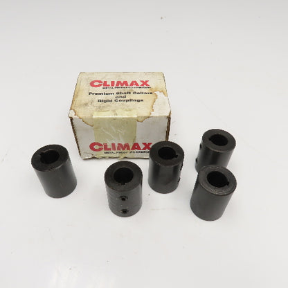 Climax RC-075-KW 3/4" Bore 3/16" Keyed Ridged Shaft Coupling Set Screw Lot Of 5