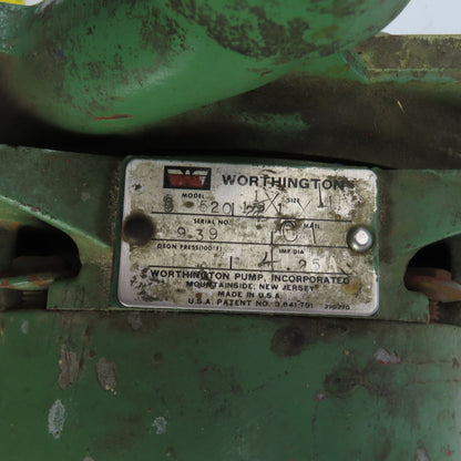 Worthington 520 2HP Centrifugal End Suction Pump 5.25" Impellor 230/460V 3PH