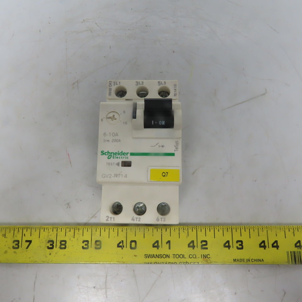 Schneider Electric GV2RT14 Manual Motor Starter 600V 3Ph 5Hp W/6-10A Overload
