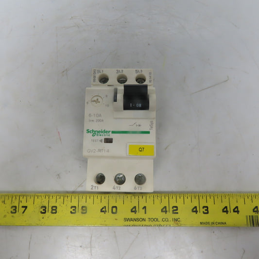 Schneider Electric GV2RT14 Manual Motor Starter 600V 3Ph 5Hp W/6-10A Overload