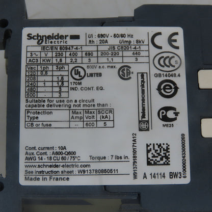 Schneider Electric LP4K0610BW3 3Hp Contactor Control Relay 24VDC Coil  Lot of 3