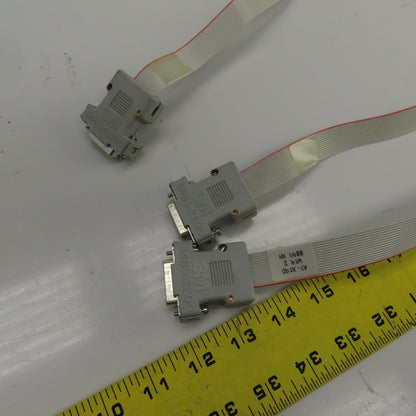 3M 3485-2200 15 Pin Male & Female Ribbon Cable Cordset 28" Long Lot Of 3