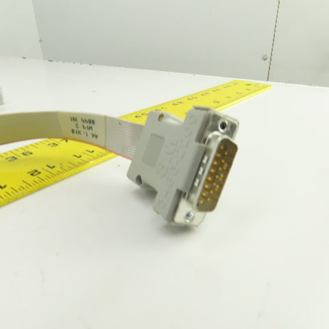 3M 3485-2200 15 Pin Male & Female Ribbon Cable Cordset 28" Long Lot Of 3