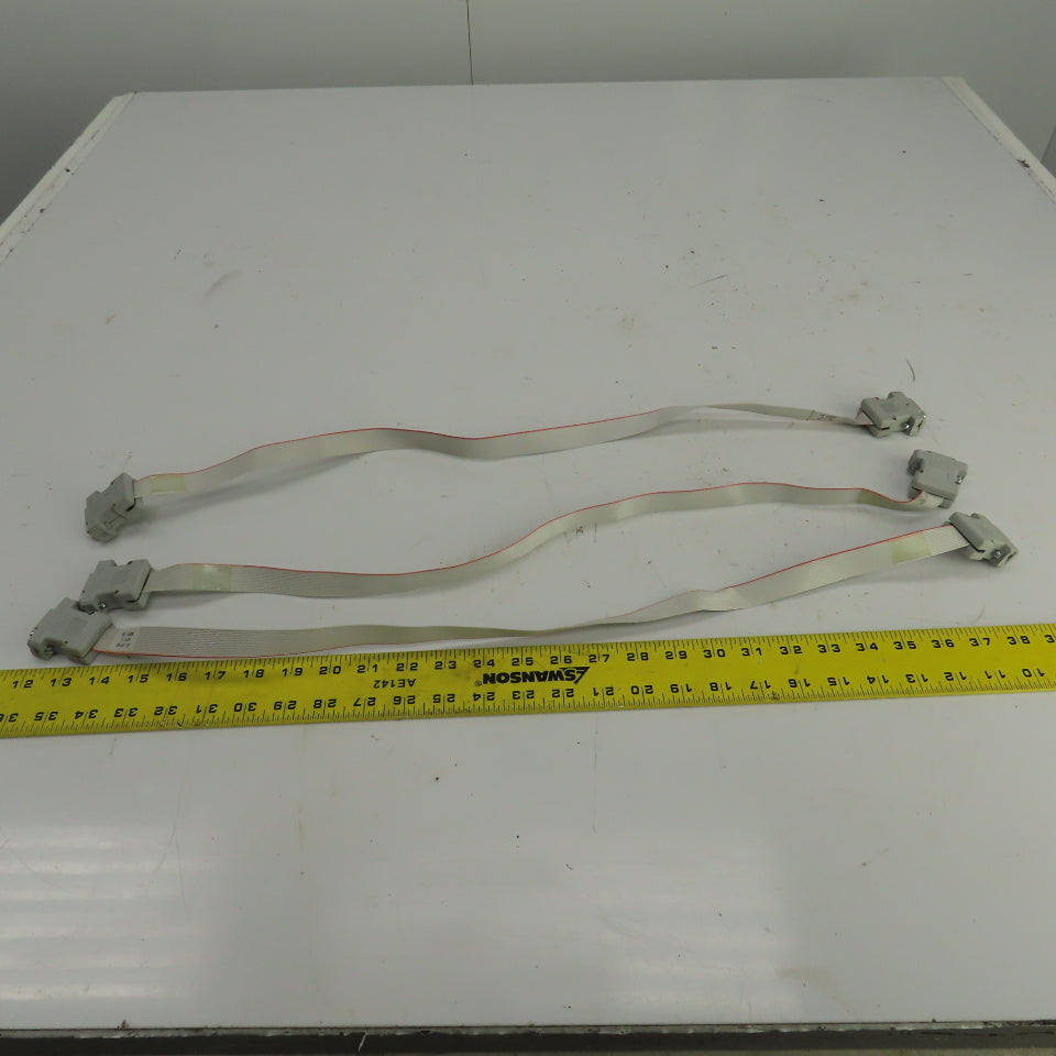 3M 3485-2200 15 Pin Male & Female Ribbon Cable Cordset 28" Long Lot Of 3