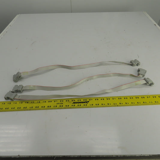 3M 3485-2200 15 Pin Male & Female Ribbon Cable Cordset 28" Long Lot Of 3