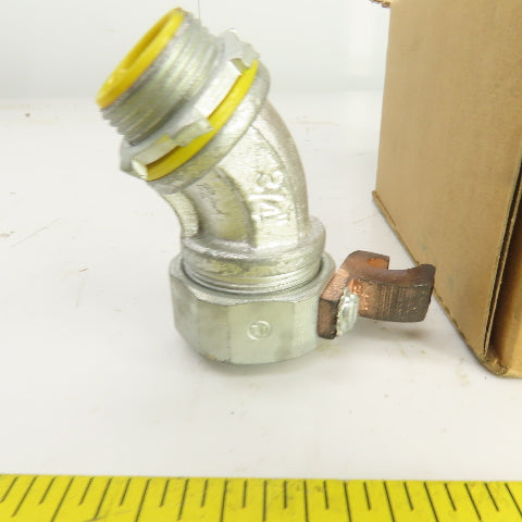 Crouse Hinds Co LTB7545GC 3/4" 45° Connector Ground Lug Insulated Lot of 7