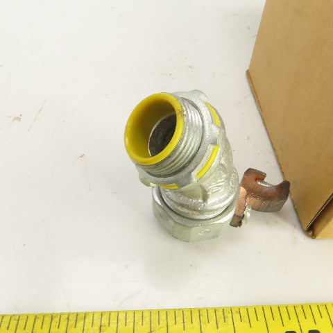 Crouse Hinds Co LTB7545GC 3/4" 45° Connector Ground Lug Insulated Lot of 7