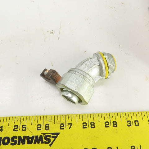 Crouse Hinds Co LTB7545GC 3/4" 45° Connector Ground Lug Insulated Lot of 7