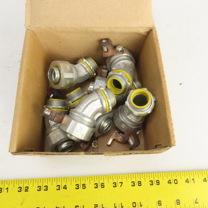 Crouse Hinds Co LTB7545GC 3/4" 45° Connector Ground Lug Insulated Lot of 7