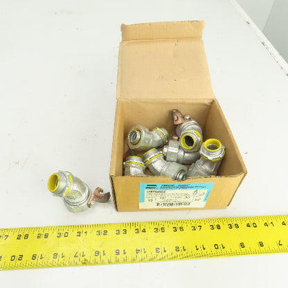 Crouse Hinds Co LTB7545GC 3/4" 45° Connector Ground Lug Insulated Lot of 7