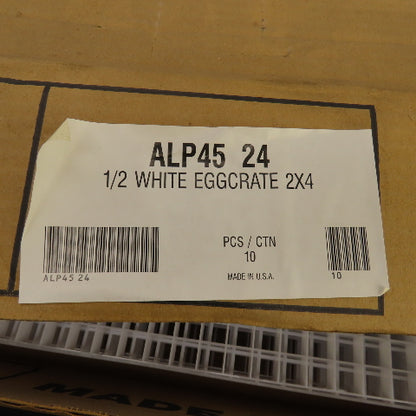 ALP45 24 White Plastic Eggcrate Styrene Louver 23-3/4" x 47-3/4" x 1/2" Lot Of 7