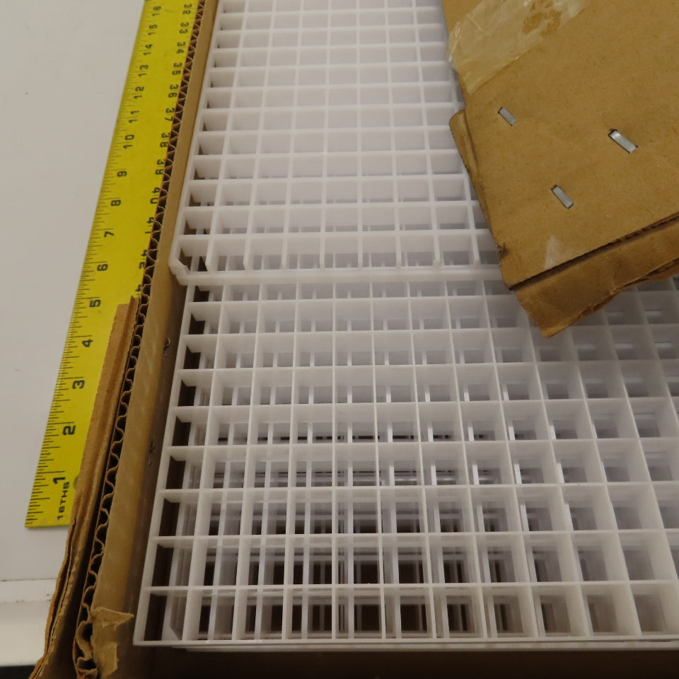 ALP45 24 White Plastic Eggcrate Styrene Louver 23-3/4" x 47-3/4" x 1/2" Lot Of 7