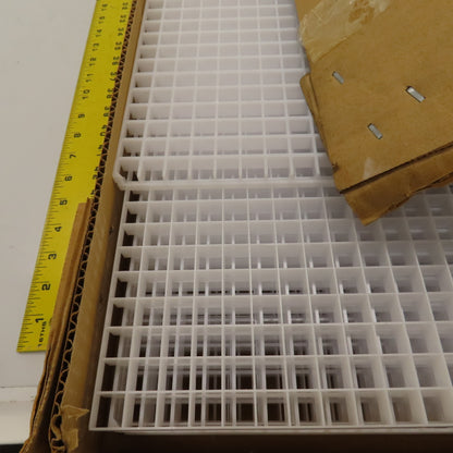 ALP45 24 White Plastic Eggcrate Styrene Louver 23-3/4" x 47-3/4" x 1/2" Lot Of 7