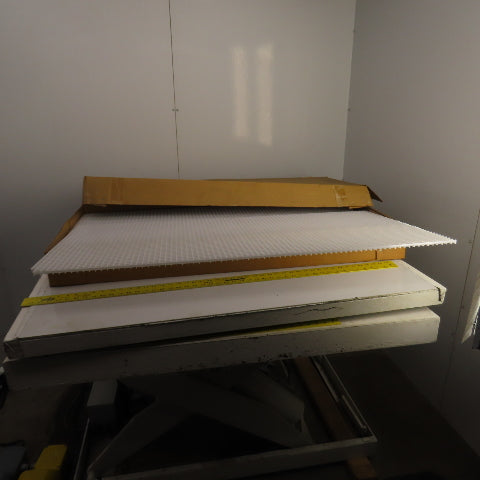 ALP45 24 White Plastic Eggcrate Styrene Louver 23-3/4" x 47-3/4" x 1/2" Lot Of 7