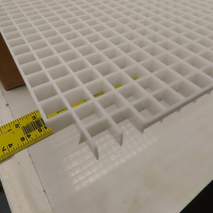 ALP45 24 White Plastic Eggcrate Styrene Louver 23-3/4" x 47-3/4" x 1/2" Lot Of 7