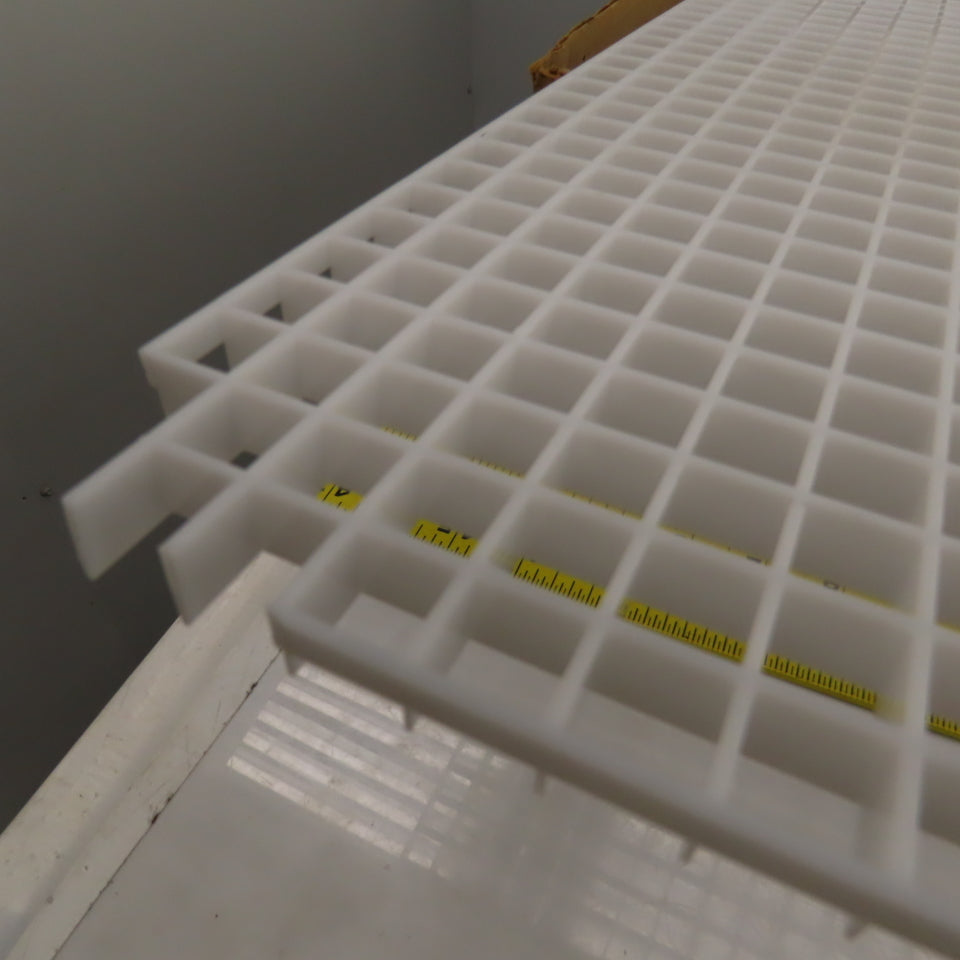ALP45 24 White Plastic Eggcrate Styrene Louver 23-3/4" x 47-3/4" x 1/2" Lot Of 7
